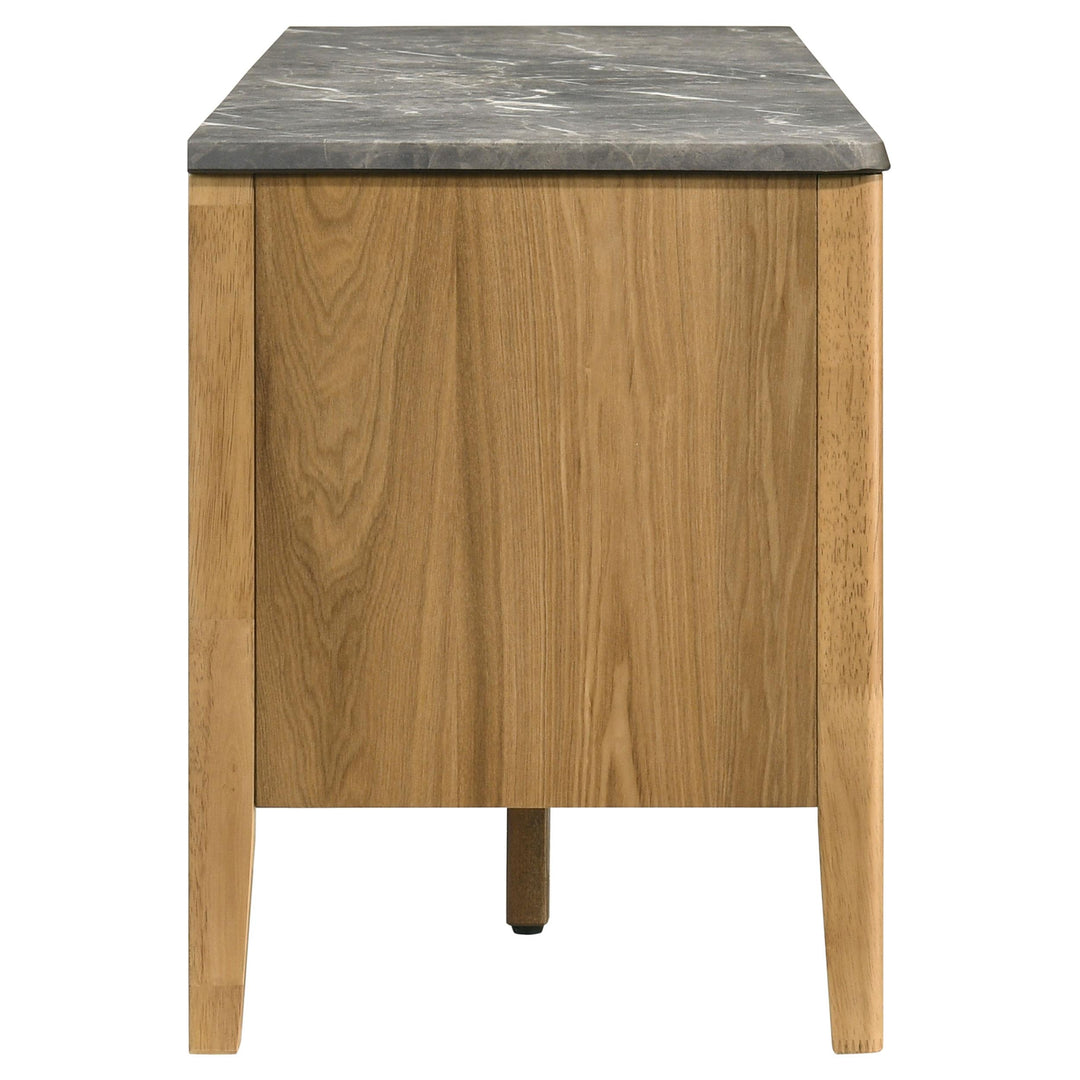 Bradley 63-inch 2-Door SmartTop TV Stand Grey and Natural