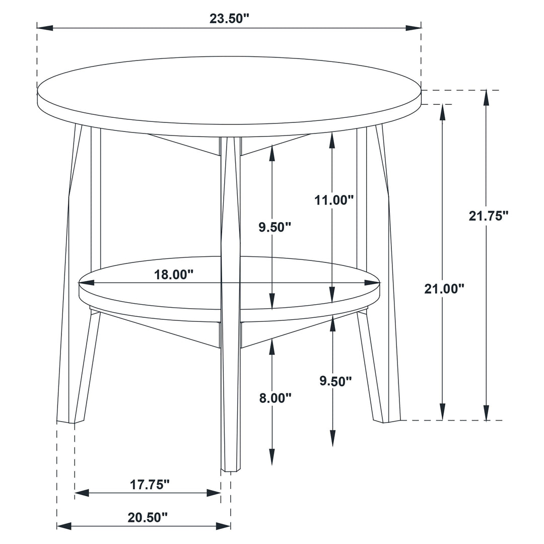 Bradley 3-Piece Round SmartTop Coffee Table Set Grey and Natural