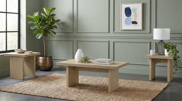Decker Square Occasional Side End Table Natural Oak
