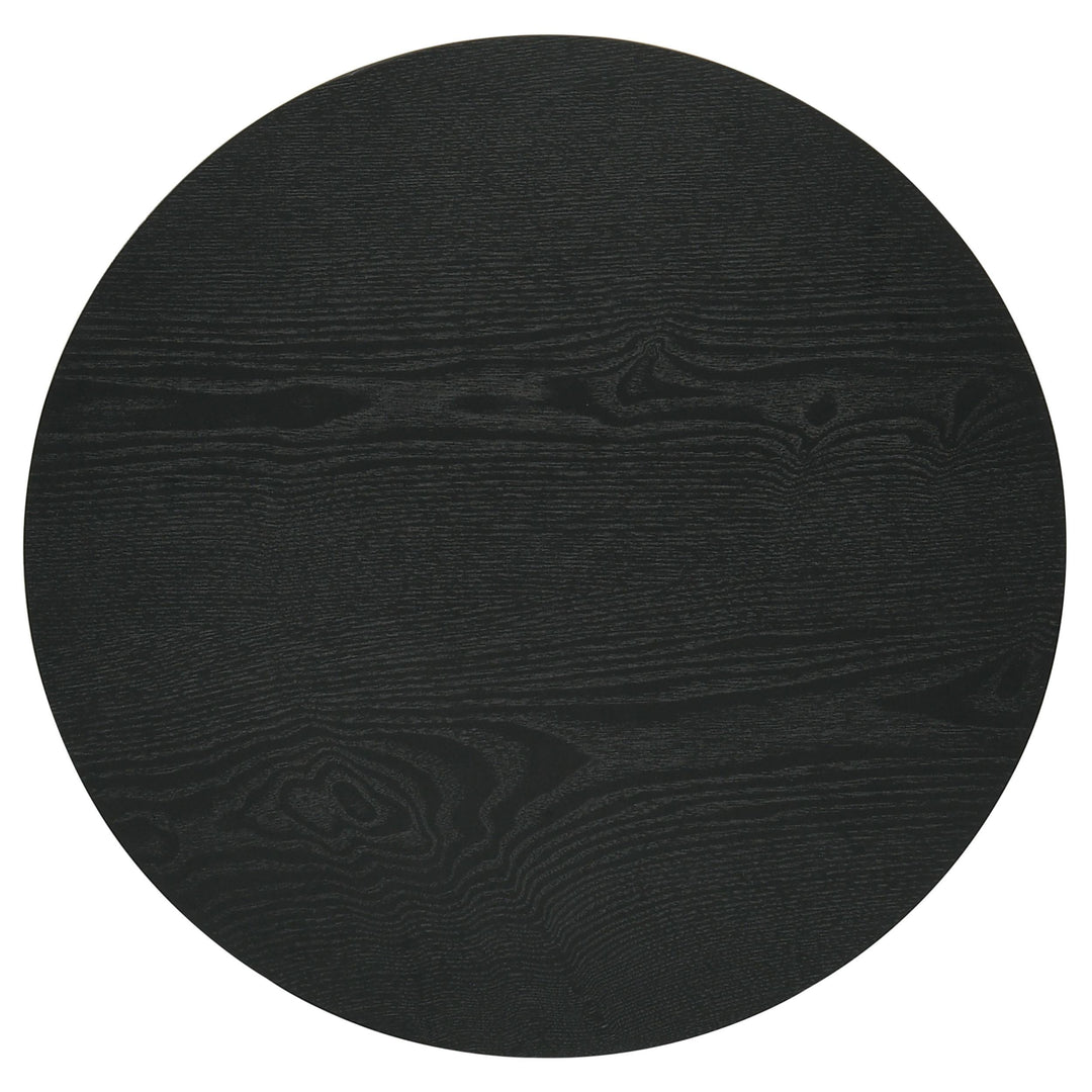 Hamlyn Round Fluted Occasional Side End Table Black