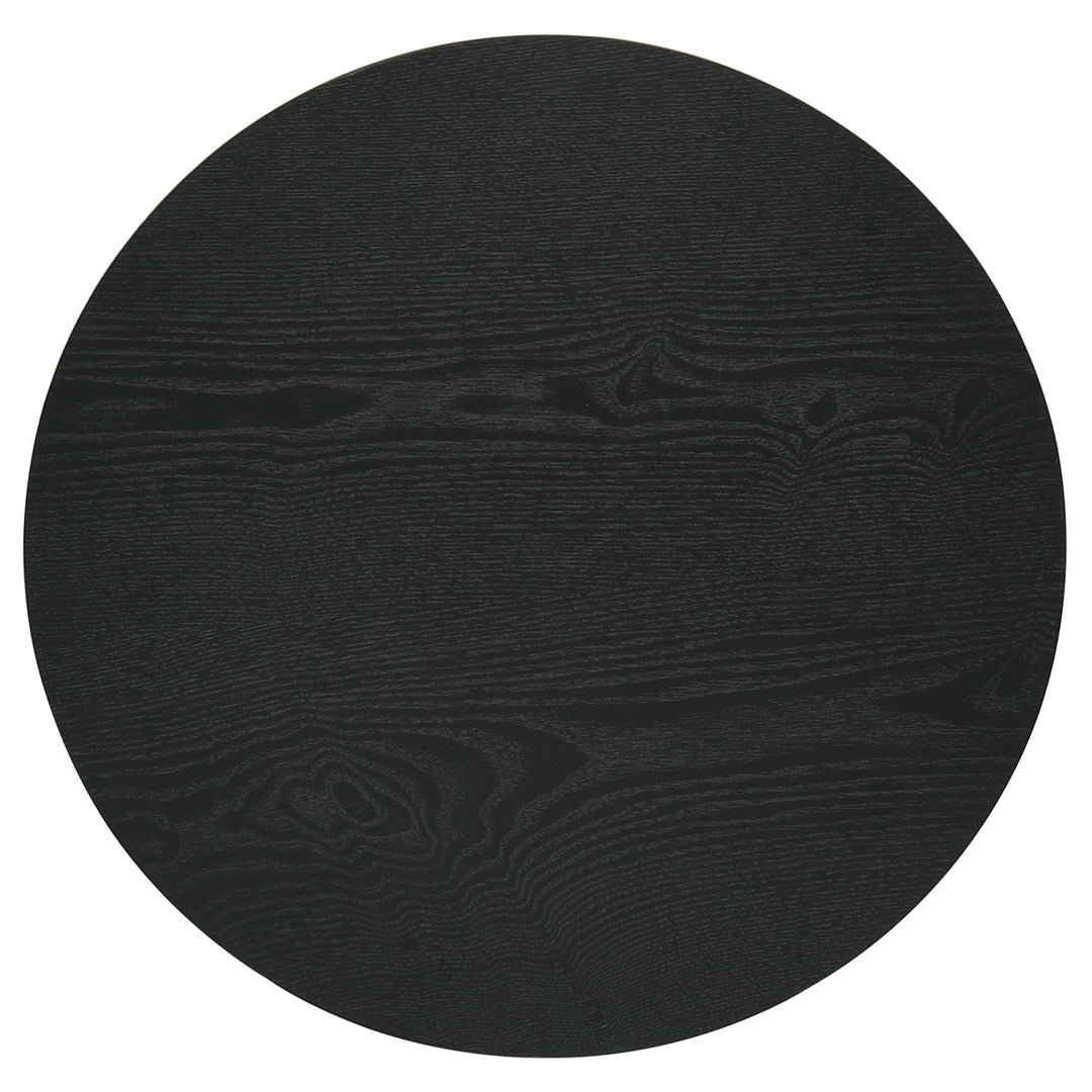 Hamlyn 2-piece Round Fluted Coffee and End Table Set Black