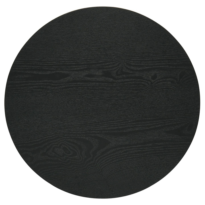 Hamlyn 2-piece Round Fluted Coffee and End Table Set Black