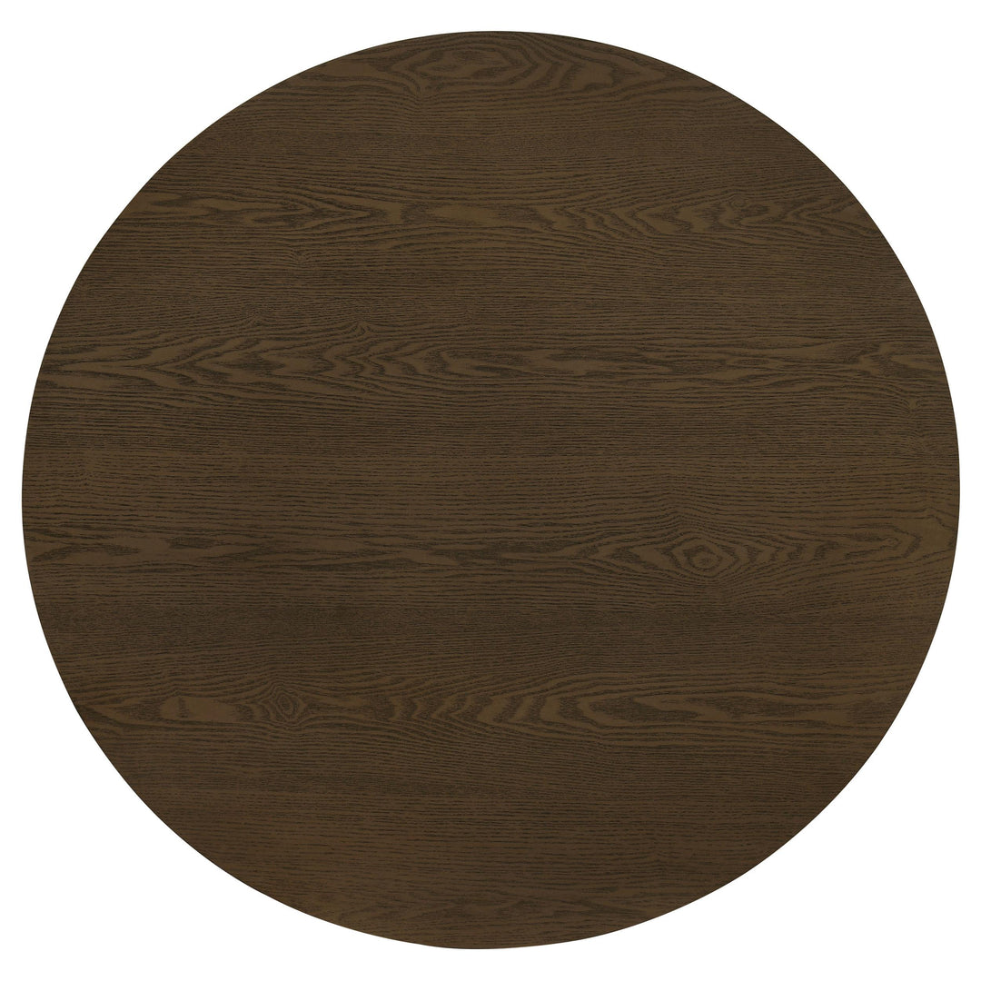 Hamlyn 2-piece Round Fluted Coffee and End Table Set Walnut