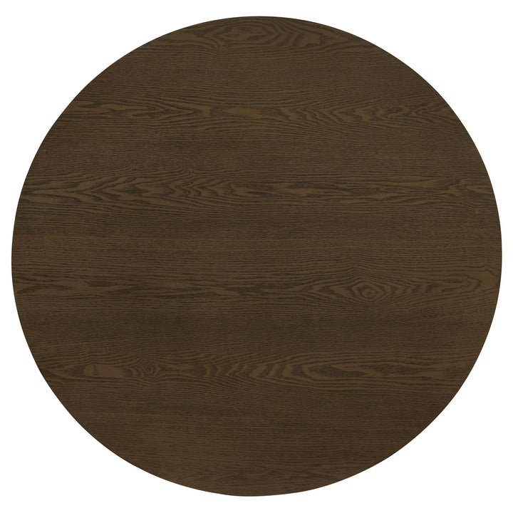 Hamlyn Round Fluted Occasional Cocktail Coffee Table Walnut
