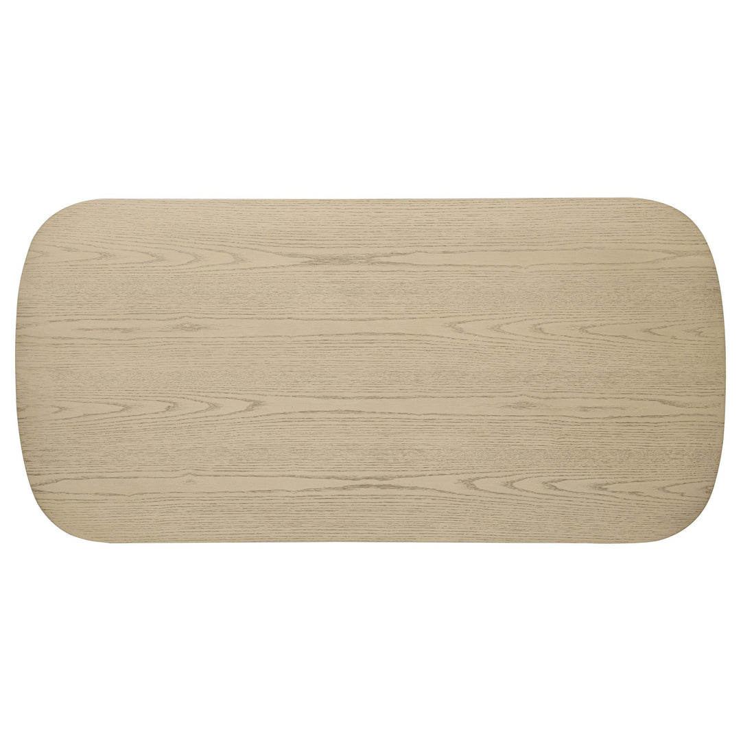Kailani 2-piece Coastal Coffee and End Table Set Beige Oak