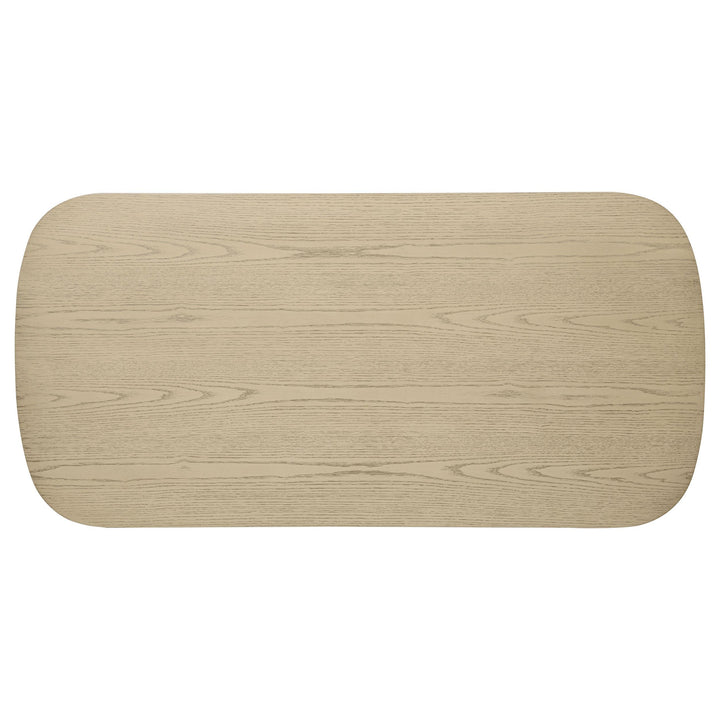 Kailani 2-piece Coastal Coffee and End Table Set Beige Oak
