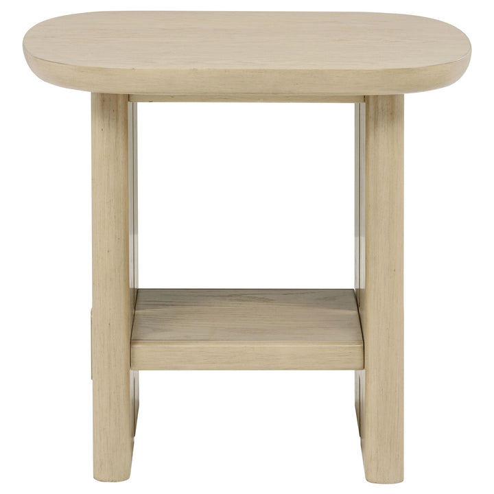 Kailani 3-piece Coastal Coffee and End Table Set Beige Oak