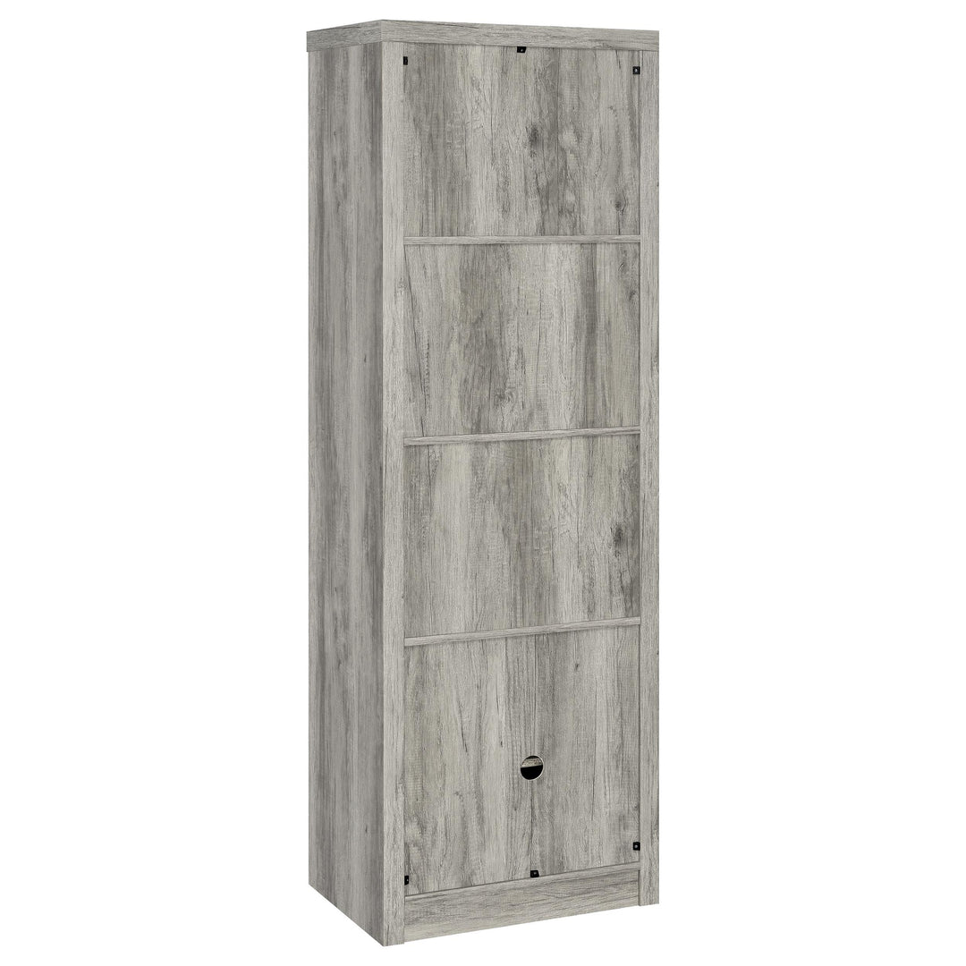 Burke 4-shelf Engineered Wood Media Tower Grey Driftwood