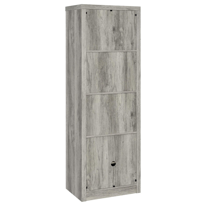 Burke 4-shelf Engineered Wood Media Tower Grey Driftwood