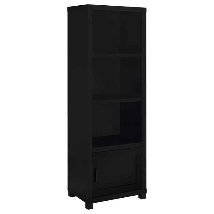 Sachin 3-shelf Engineered Wood Media Tower Black