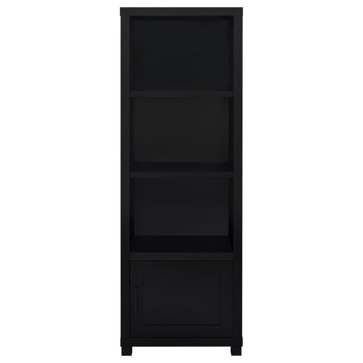 Sachin 3-shelf Engineered Wood Media Tower Black