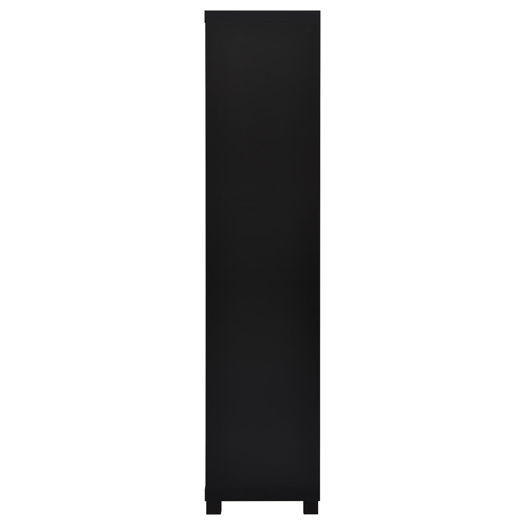 Sachin 3-shelf Engineered Wood Media Tower Black