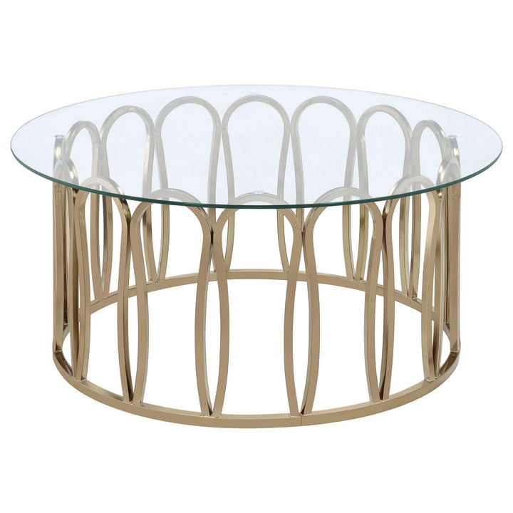 Monett 2-piece Coffee and End Table Set Chocolate Chrome
