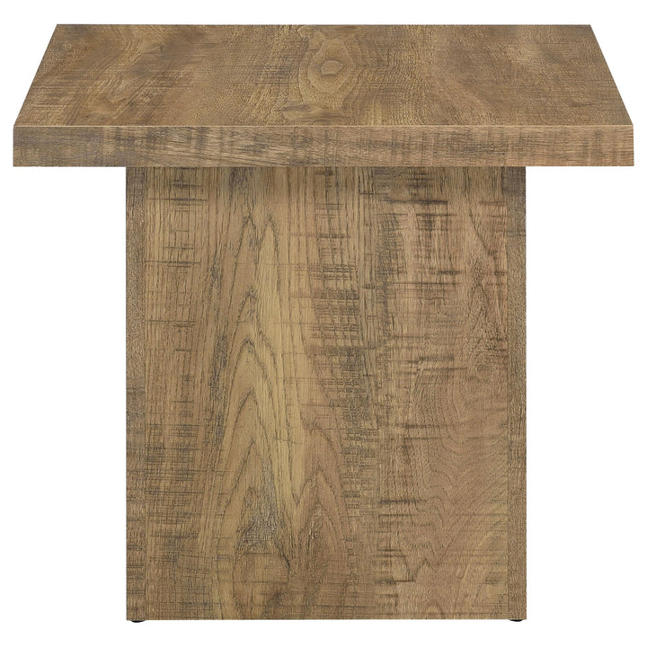 Devar Square Engineered Wood End Table Mango Brown