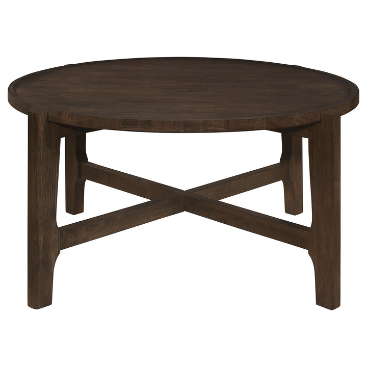 Cota 2-piece Solid Wood Coffee and End Table Set Dark Brown