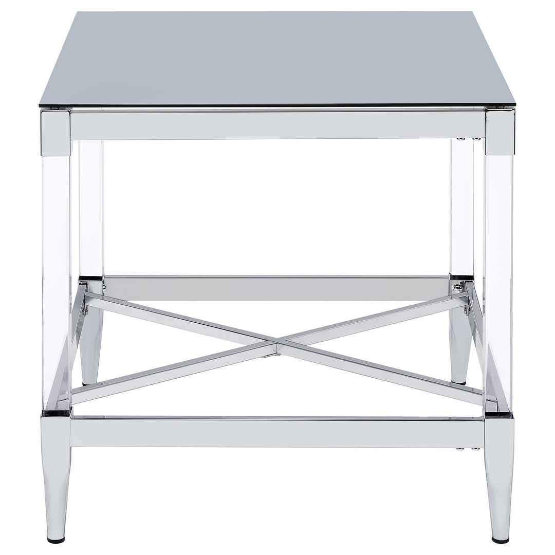 Lindley 2-piece Square Coffee and End Table Set Chrome