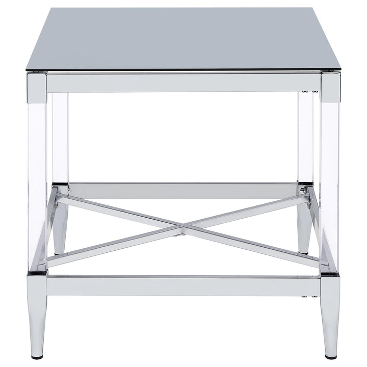 Lindley 2-piece Square Coffee and End Table Set Chrome