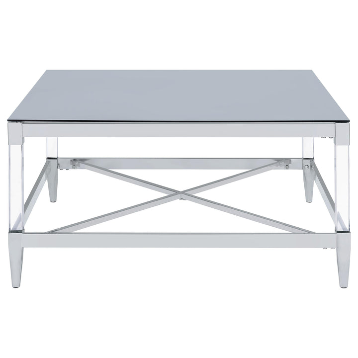 Lindley 2-piece Square Coffee and End Table Set Chrome