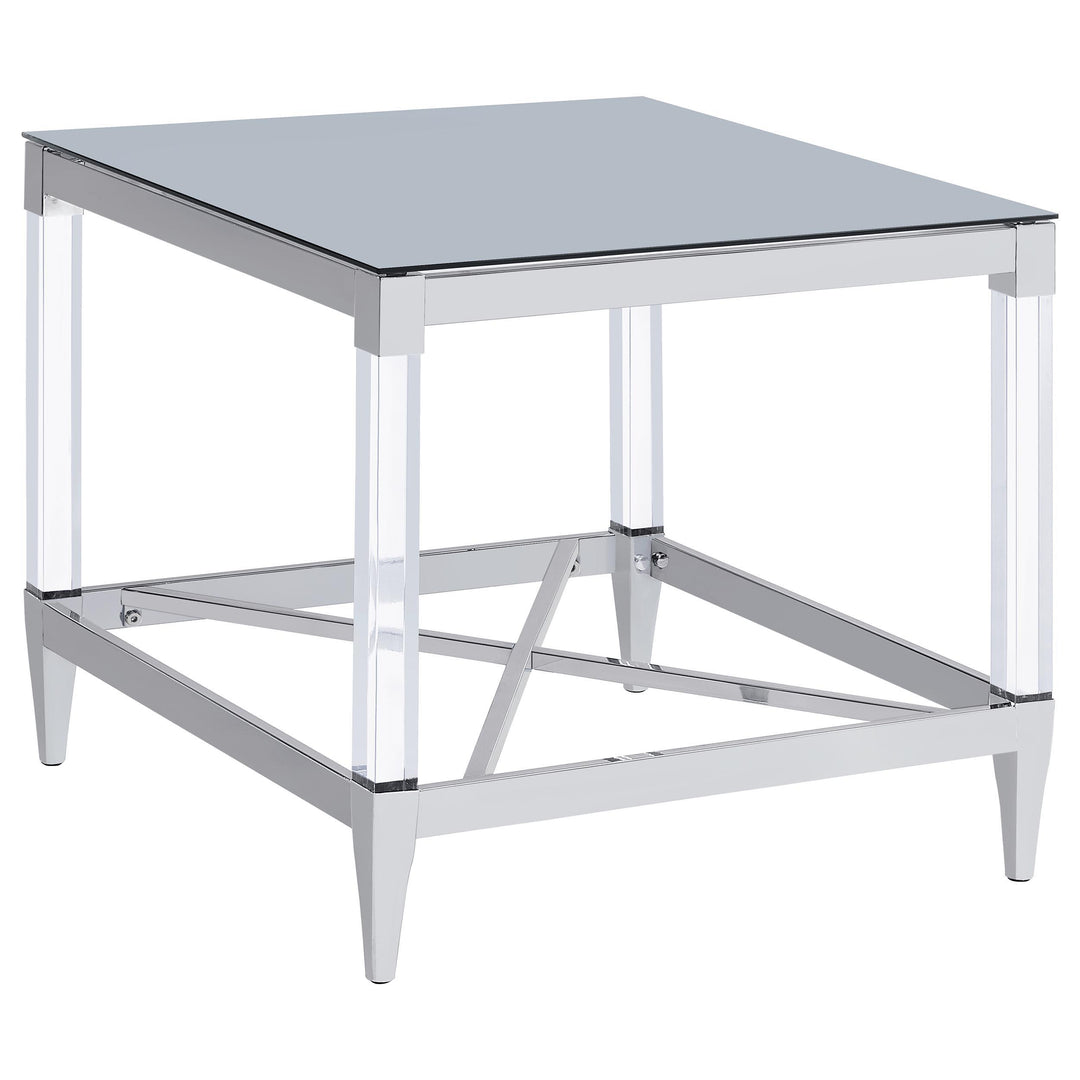 Lindley 3-piece Square Coffee and End Table Set Chrome