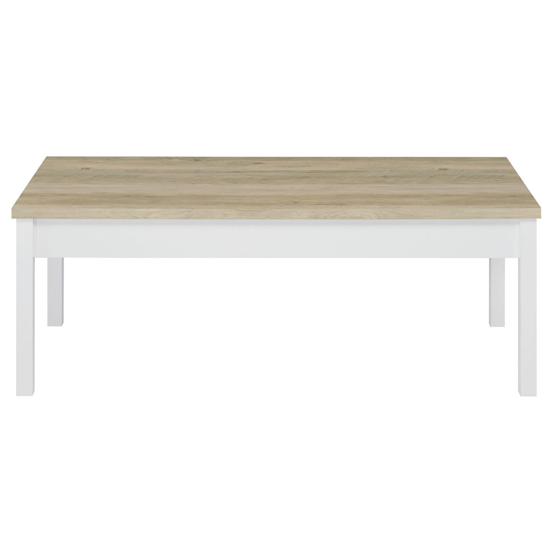 Stacie 3-piece Coffee Table Set Distressed Pine and White