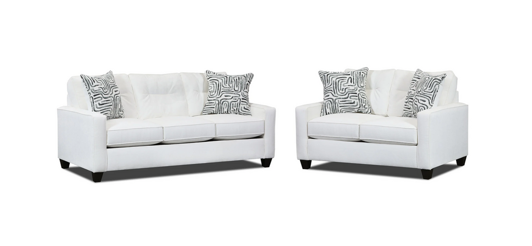 710 Cream Sofa &amp; Loveseat Set