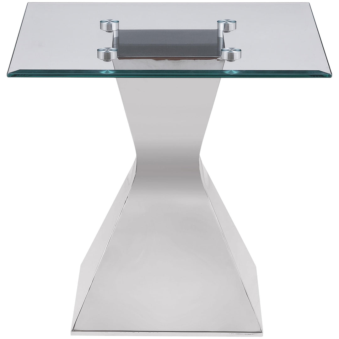 Jenny 2-piece Rectangular Coffee and End Table Set Chrome