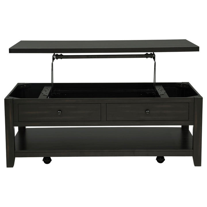 Payne 48-inch Mobile Lift Top Coffee Table Distressed Java