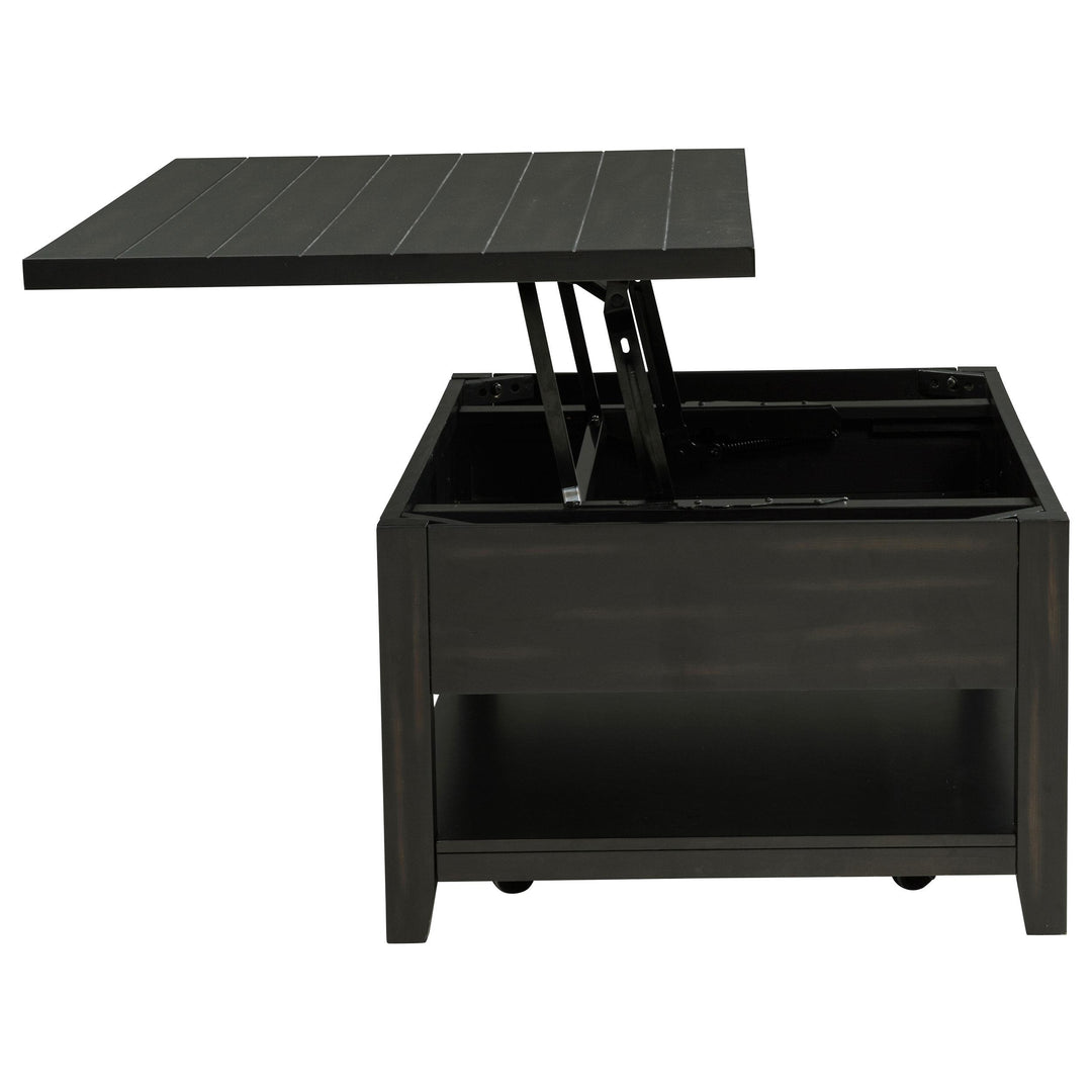 Payne 48-inch Mobile Lift Top Coffee Table Distressed Java