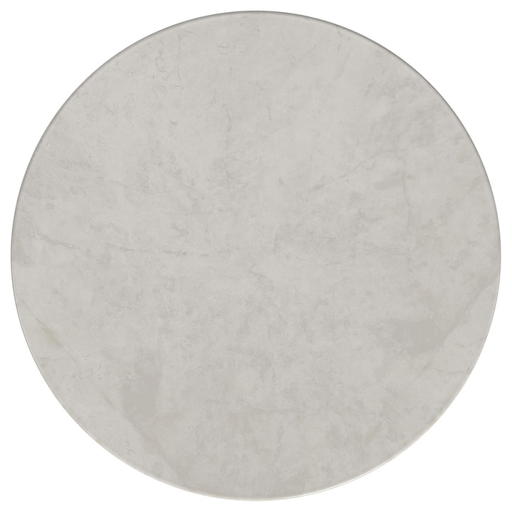 Hermas 3-piece Round Marble Coffee and End Table Set White