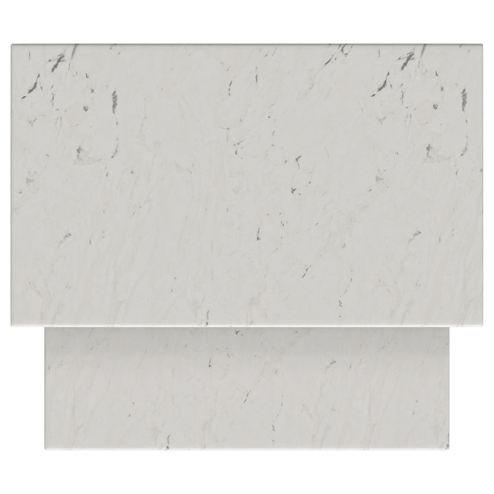 Ebby 2-piece Genuine Marble Top Nesting Coffee Tables White