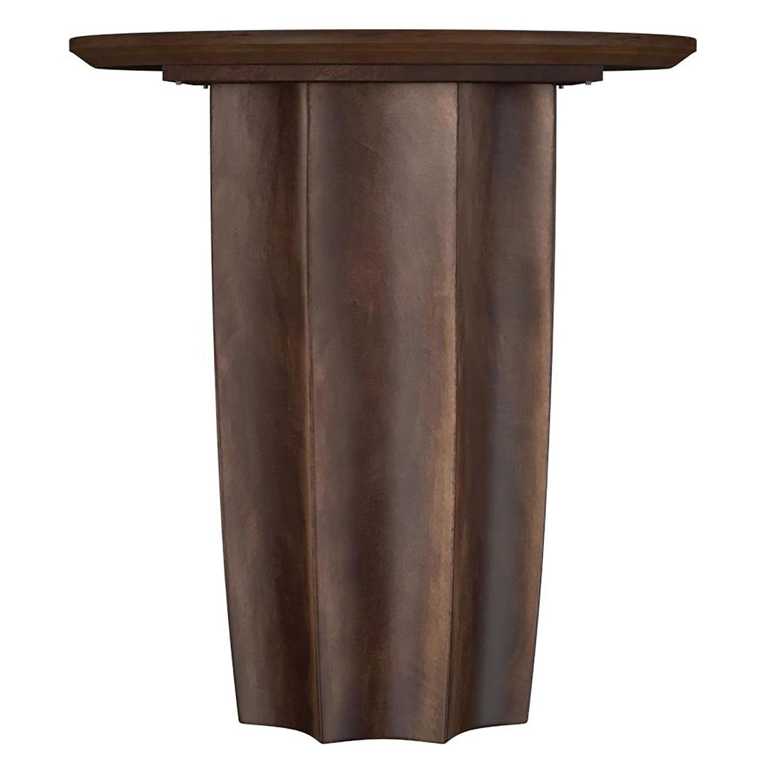 Cayenne Solid Mango Wood Accent Side End Table Walnut