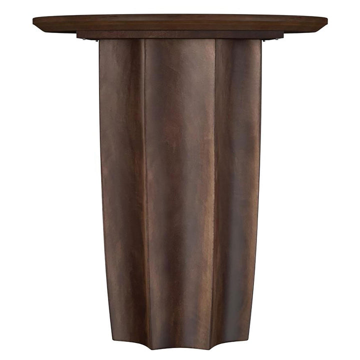 Cayenne Solid Mango Wood Accent Side End Table Walnut
