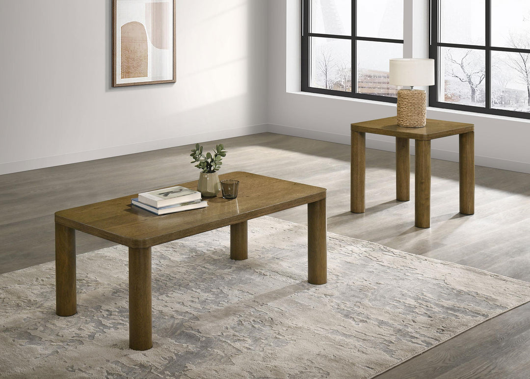 Castlewood Engineered Wood Cocktail Coffee Table Brown Oak