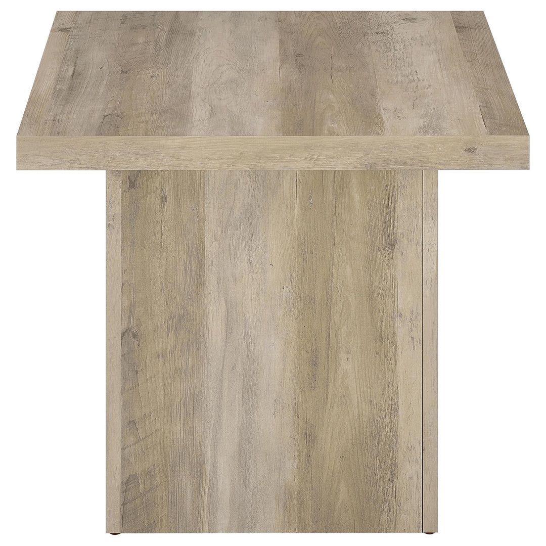Devar 2-piece Square Coffee End Table Set Distressed Pine
