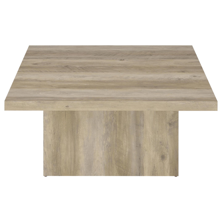 Devar 2-piece Square Coffee End Table Set Distressed Pine