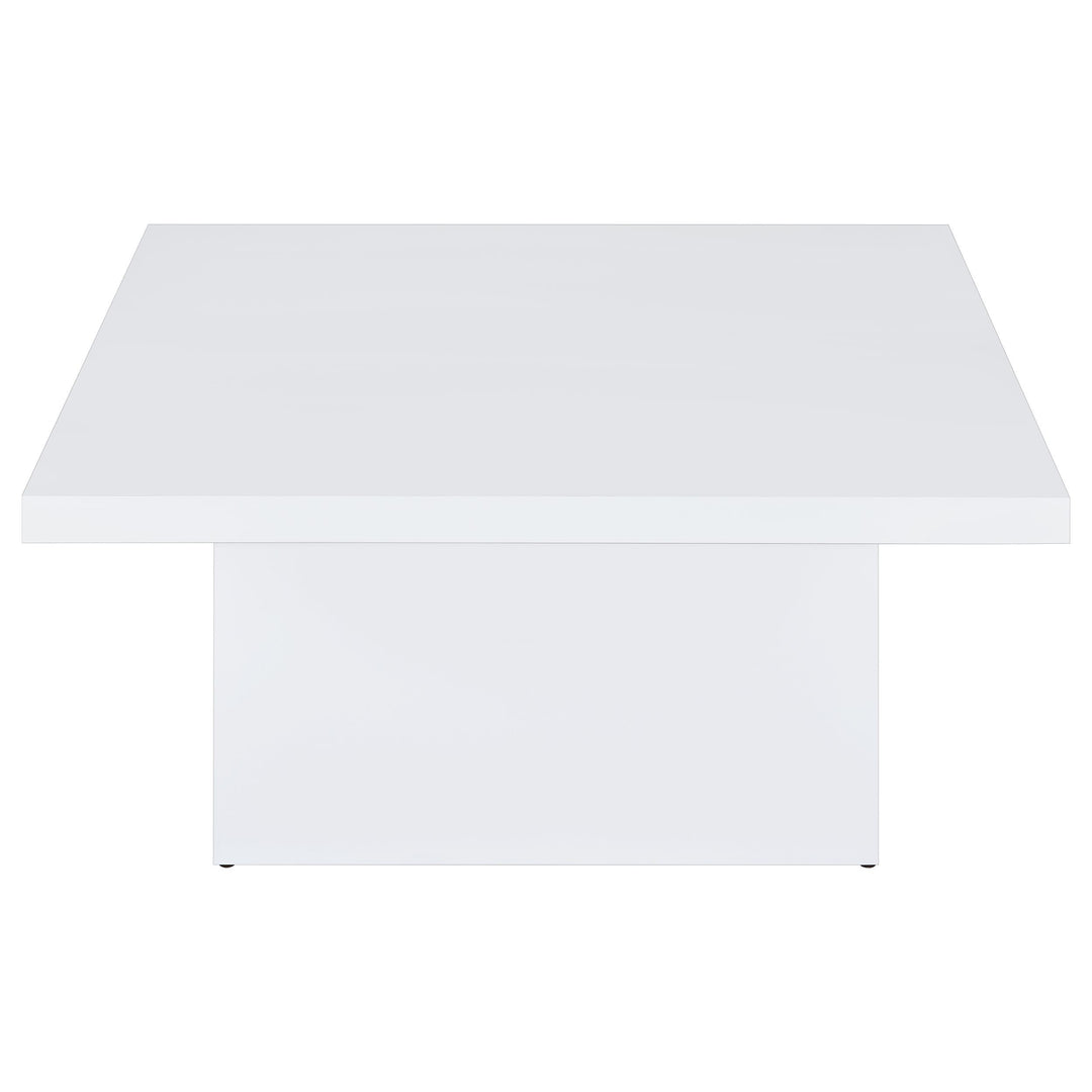 Devar 2-piece Square Coffee End Table Set White High Gloss