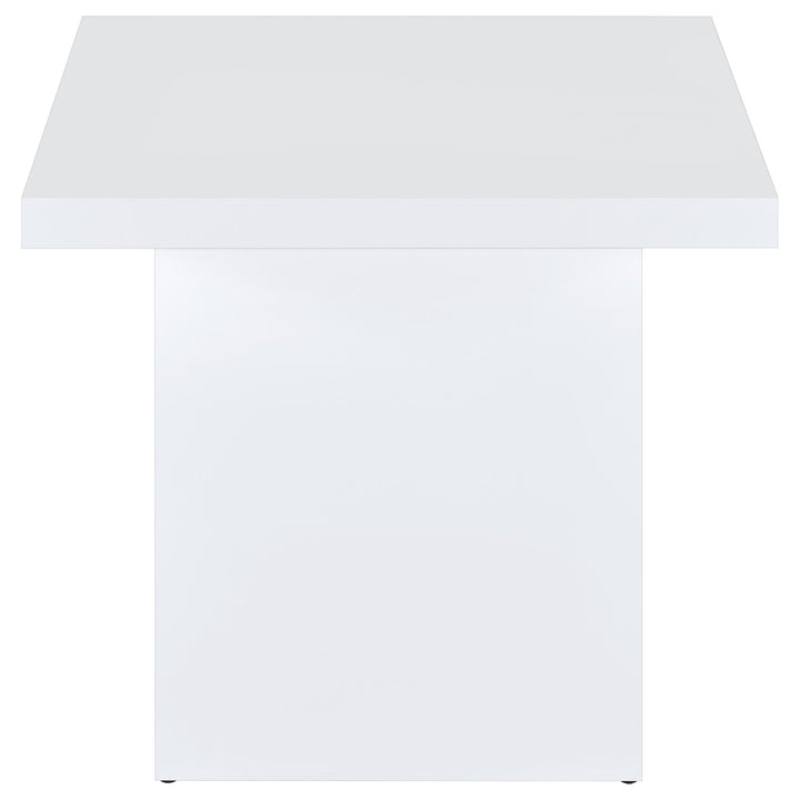 Devar 3-piece Square Coffee End Table Set White High Gloss