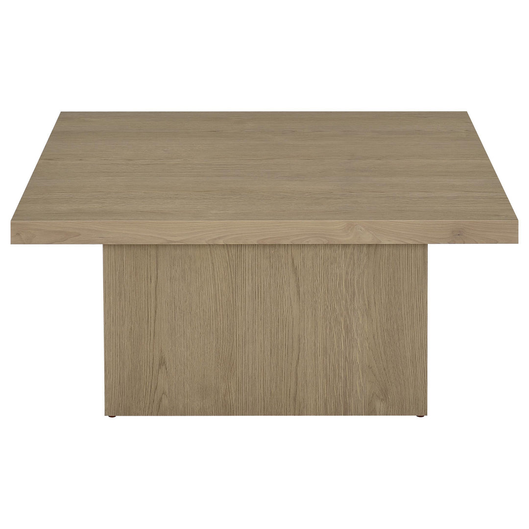 Devar 2-piece Square Cocktail Coffee End Table Set Latte