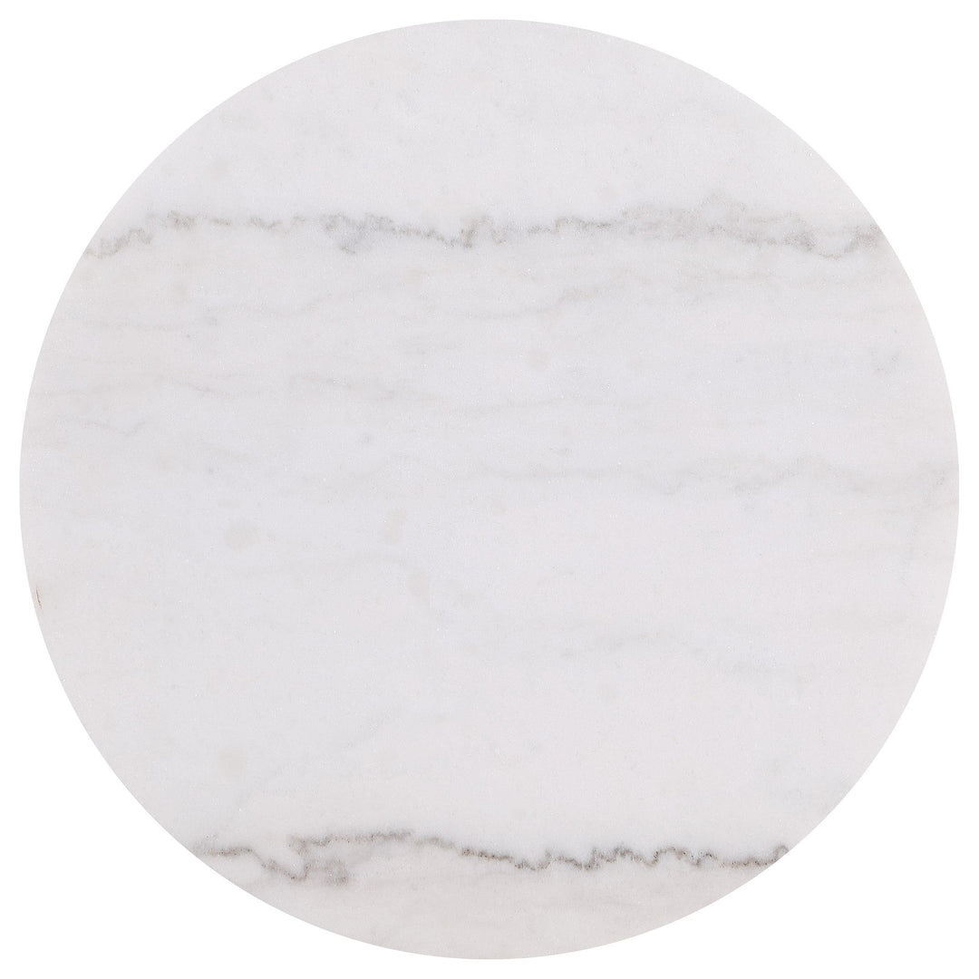 Jason 3-piece Round White Marble Coffee Table Set Greige