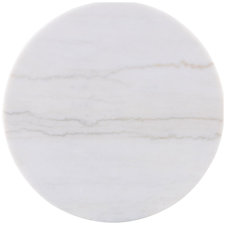 Jason 3-piece Round White Marble Coffee Table Set Greige