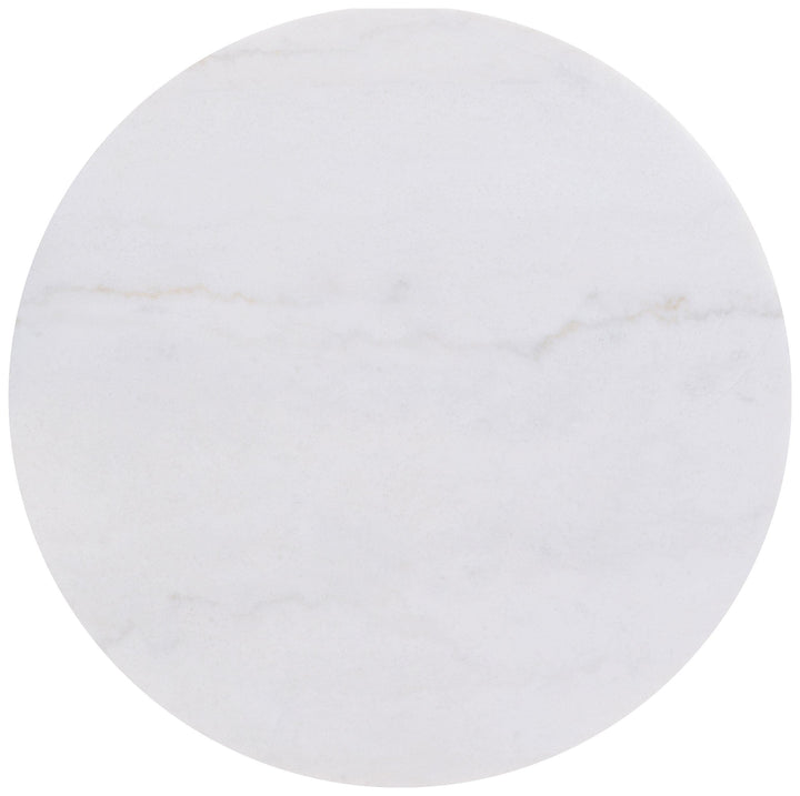 Jason 3-piece Round White Marble Coffee Table Set Honey Brown
