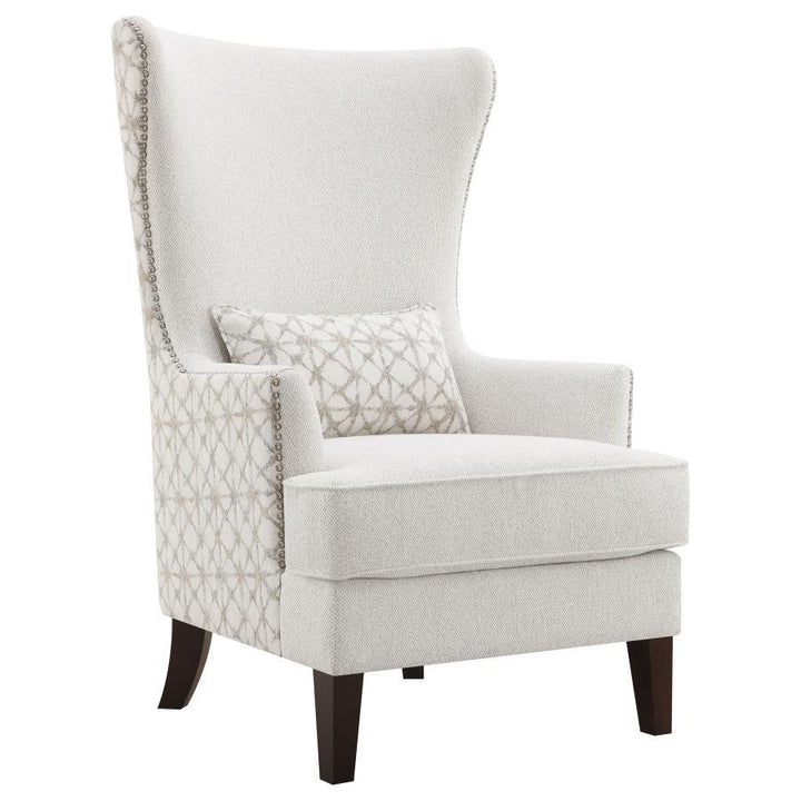 Pippin - Upholstered High Wingback Accent Chair - Latte