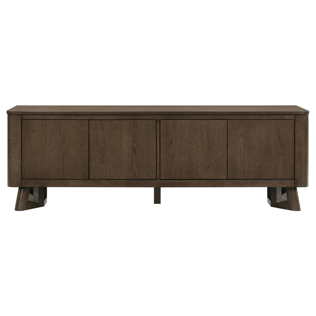 Trotter 71-inch 4-Door Wood TV Stand Media Console Brown