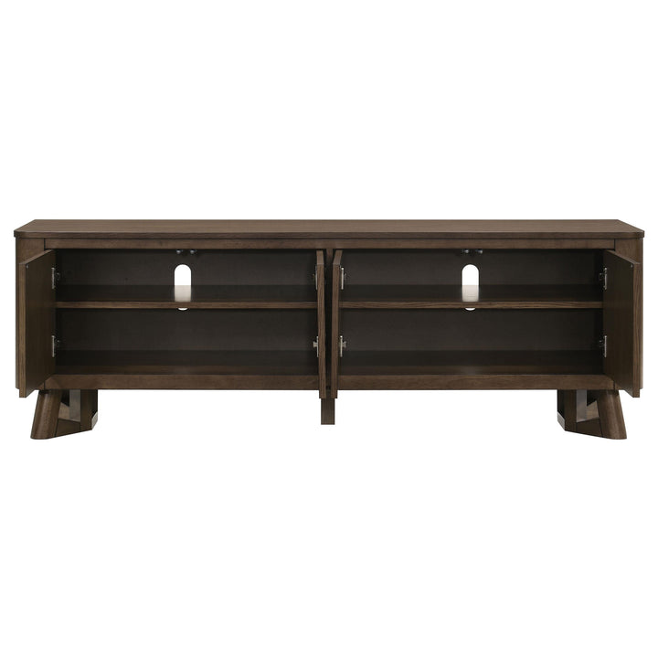 Trotter 71-inch 4-Door Wood TV Stand Media Console Brown