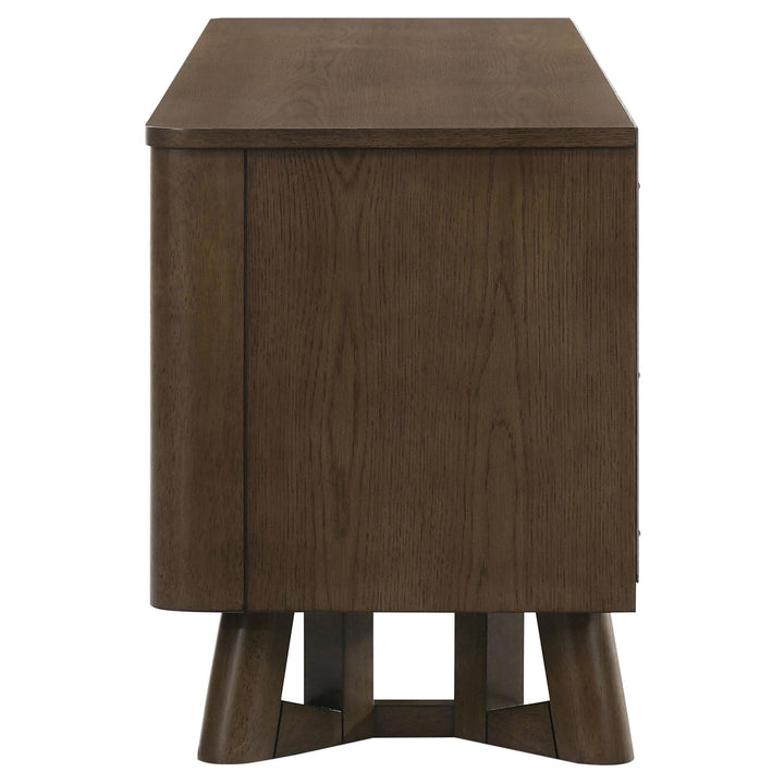 Trotter 71-inch 4-Door Wood TV Stand Media Console Brown