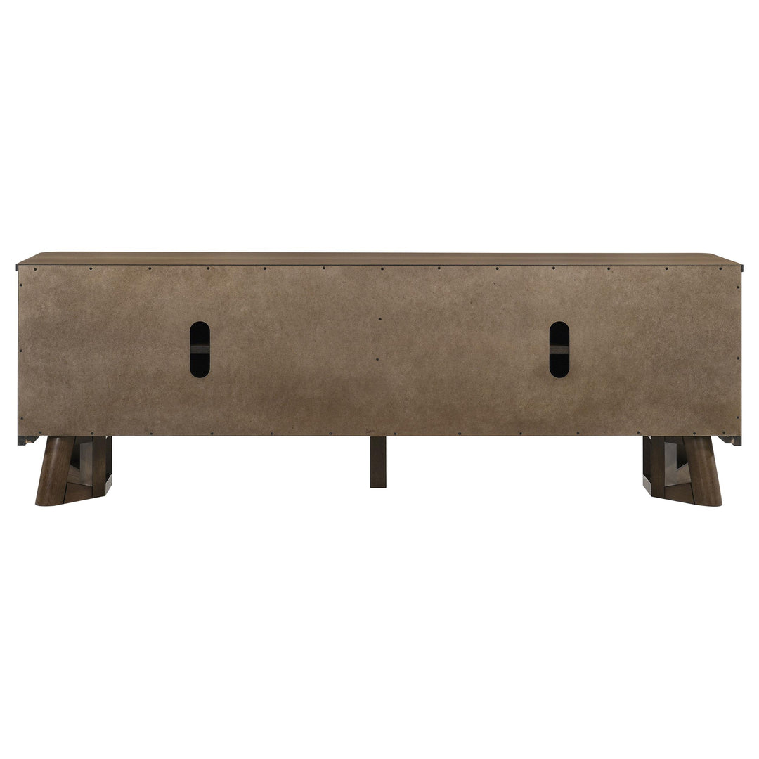 Trotter 71-inch 4-Door Wood TV Stand Media Console Brown