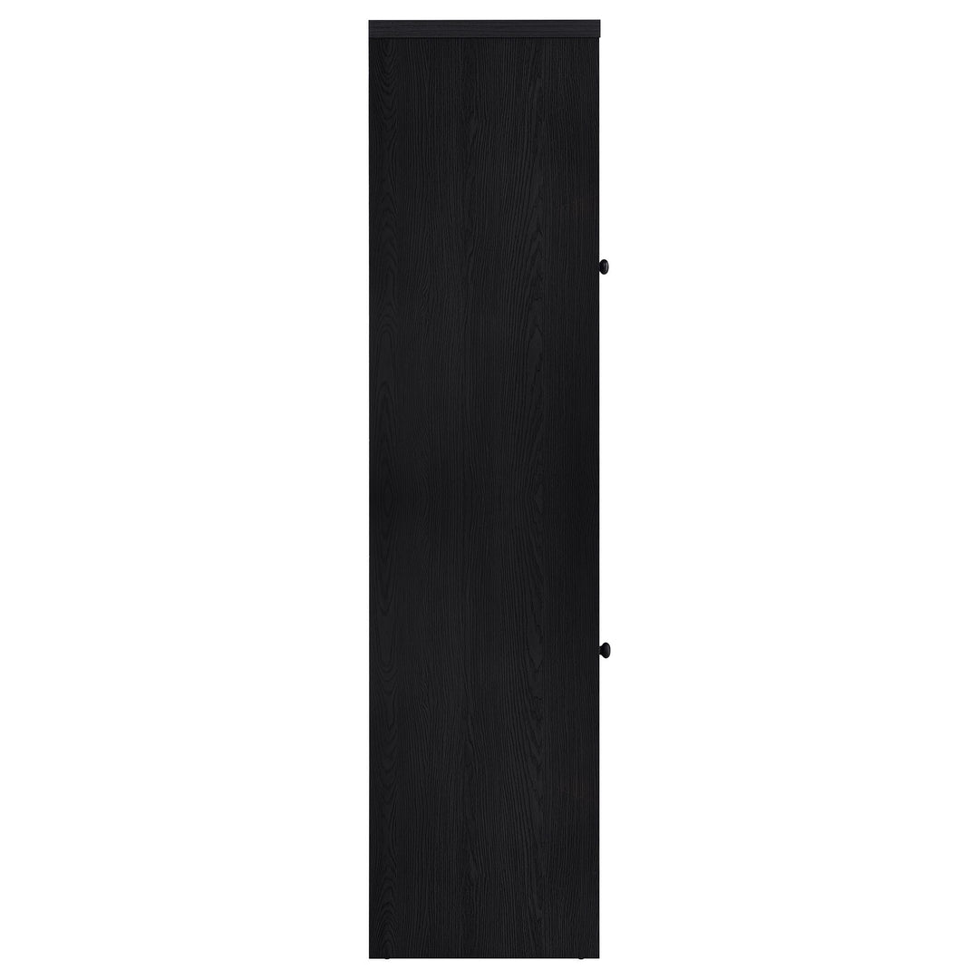 Denison 67-inch 2-door Media Tower Storage Cabinet Black