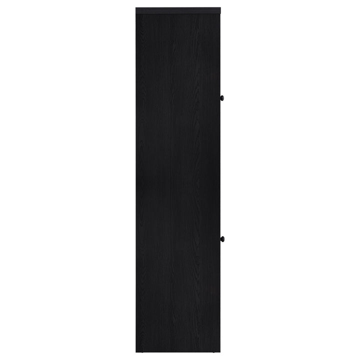 Denison 67-inch 2-door Media Tower Storage Cabinet Black