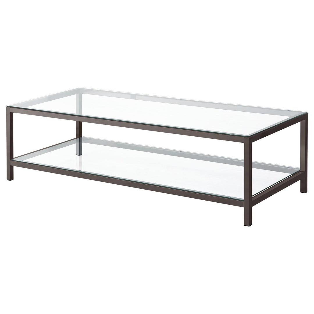 Trini 2-piece Coffee and End Table Set Black Nickel