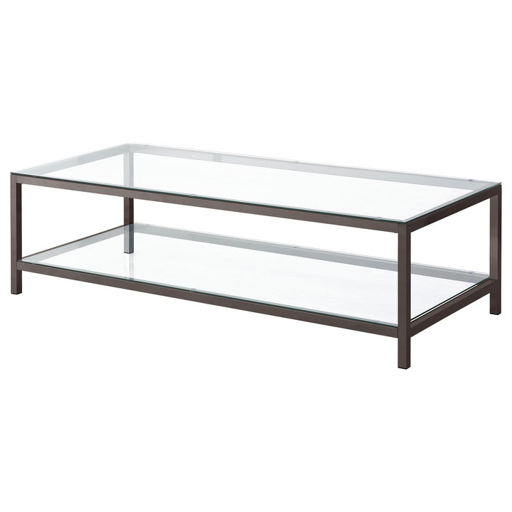Trini 2-piece Coffee and End Table Set Black Nickel
